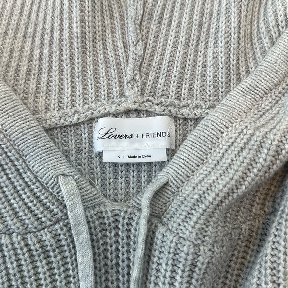 Lovers + Friends cropped gray hoodie - Picture 3 of 6